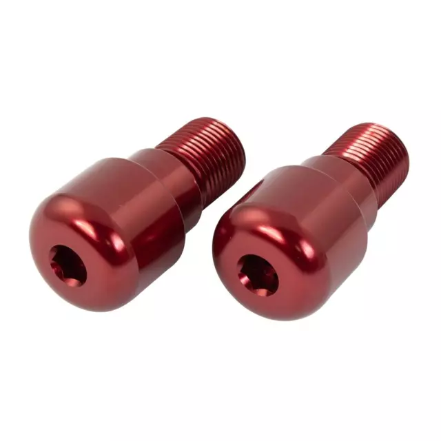 YAMAHA YZF R6 1998-2005 BAR END WEIGHTS RED PAIR 18mm THREADED SCREW TYPE