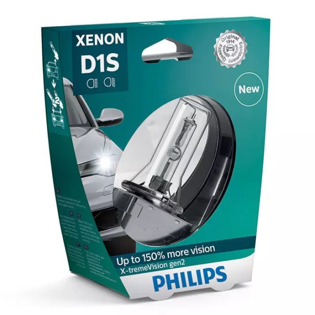 1x Philips D1S 35W X-tremeVision gen2 Xenón 150% más de luz 85415XV2S1