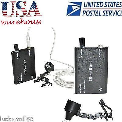Dental Head Light Lamp A+ USA 1W Easy Black Fast Ship Portable