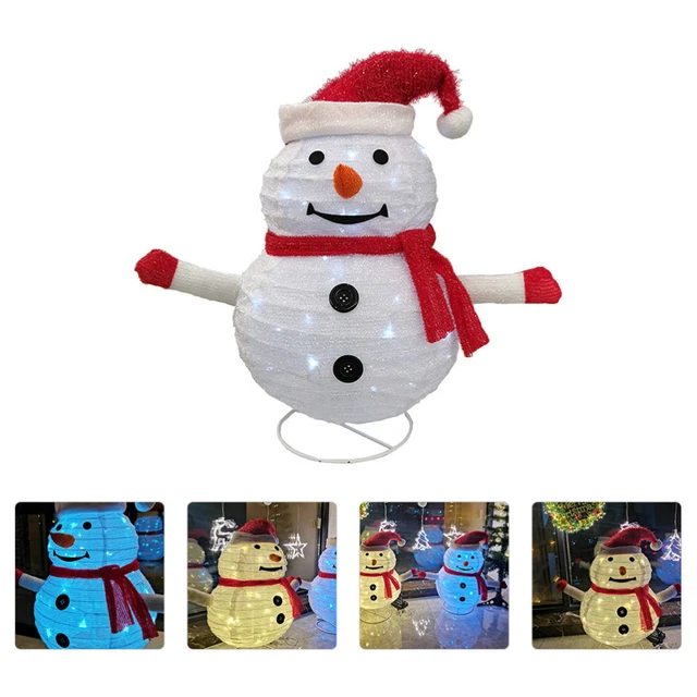 Decoración Para Mesa De Navidad Hombre de Nieves Luz Hombre de Nieves Modelado Lámpara Estatua