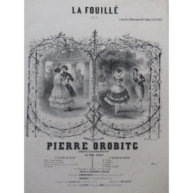 OROBITG Pierre Recueil de Valses No 2 Piano ca1850