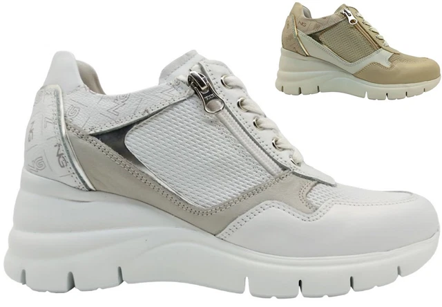 Chaussures Femme Nero Giardini E306460D Baskets Confort Casual Compensé En Cuir