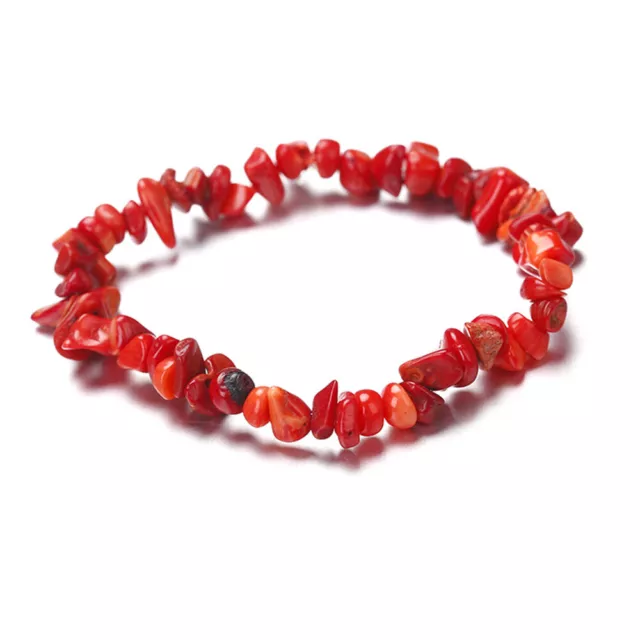 Natural Gemstone Chip Beads Stretchy Bracelet Chakra Stone Reiki Healing Jewelry