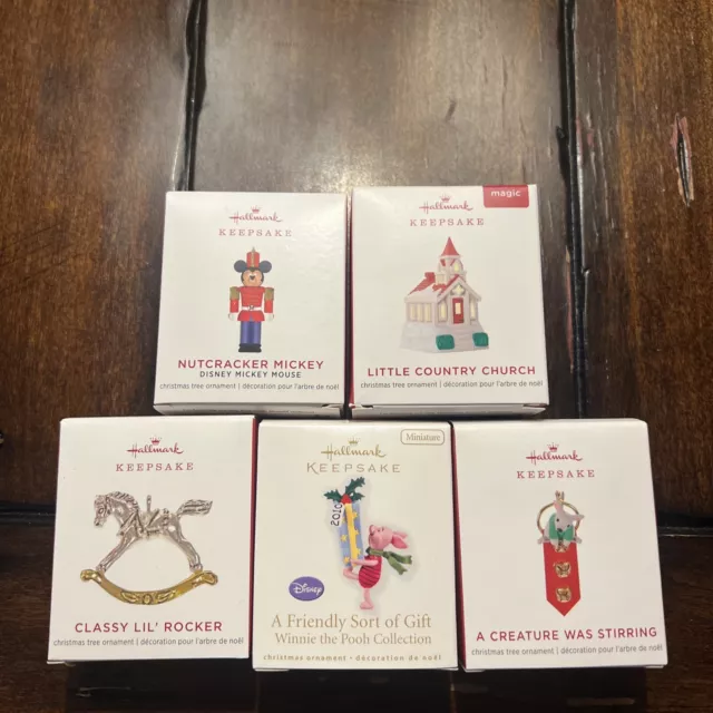 2019 Hallmark Keepsake Miniature Set (5) ~ Assorted Bundle ~ BNIB