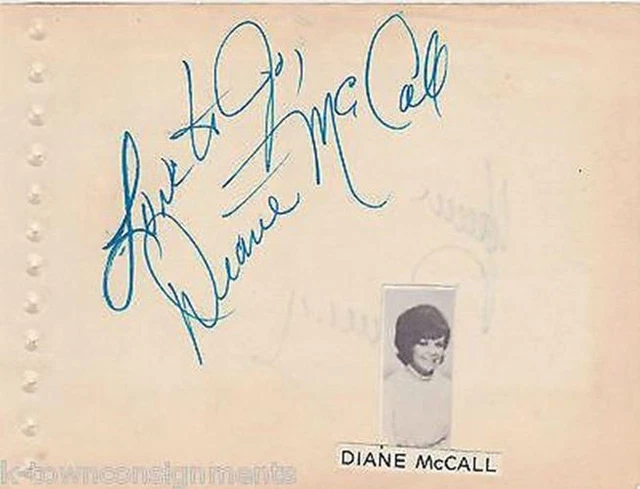 Diane McCALL & One Other Country Music Singer Vintage Autograph Signatures