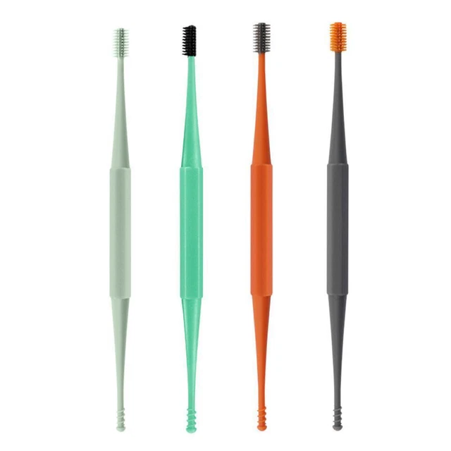 1/4 pz Rimuovi cerume Pulitore Orecchio Morbido Pick Silicone Safe Regno Unito Doppia Testa R5V5