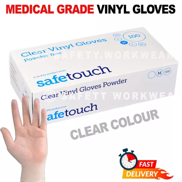 Disposable Powder Free Latex Free Clear Vinyl Gloves Food Medical Surgical