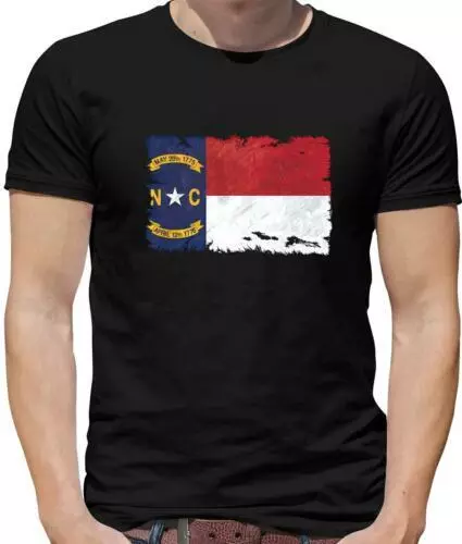 North Carolina Drapeau T-Shirt - Raleigh - USA - État - Voyage - Cadeau - Uni