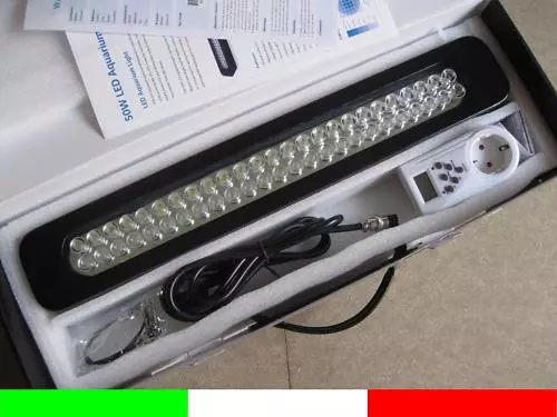 Pannello Led Acquario 50 Led 1W 50W Con Timer Per Lunar