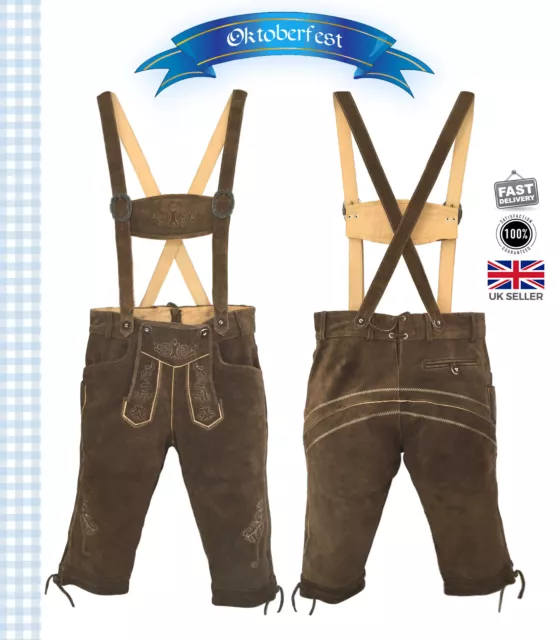 Mens Suede Leather Traditional Lederhosen UK SIZE 38" / EUR 54