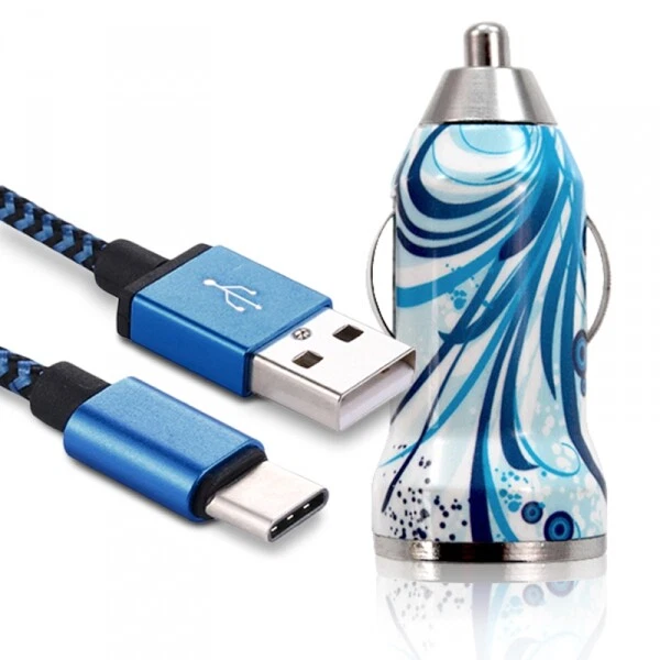 Chargeur Allume-cigare Voiture Pour Nokia 2600 Classic / 2680 Slide - Câble USB Inclus
