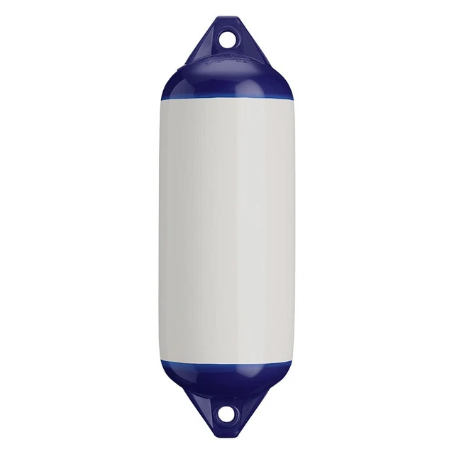 F-2 Series 8.2" D x 25" L White Twin Eye Cylindrical Inflatable Fender
