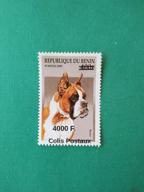 Bénin surchargé overprint 4000f sur 400f MNH neuf Chien Colis Postaux RARE