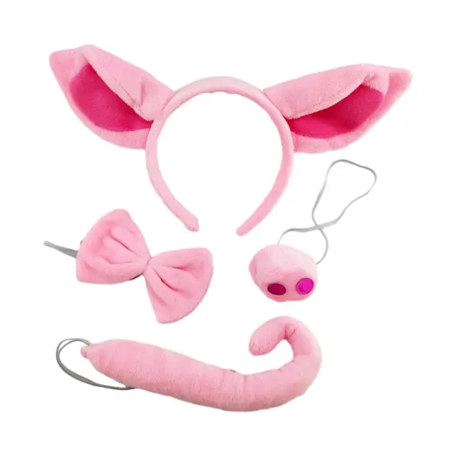 4 Pieces Animal Pig Costume Accessories for Cosplay Performance Family Party