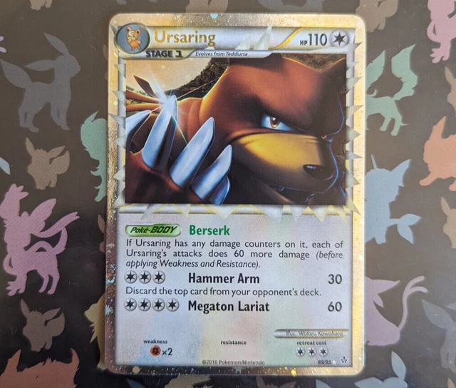 Ursaring PRIME 89/95 Ultra Rare HeartGold SoulSilver Unleashed Pokemon Card NM