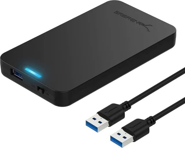 Sabrent 2.5-Inch SATA to USB 3.0 Tool-free External Hard Drive Enclosure EC-UASP