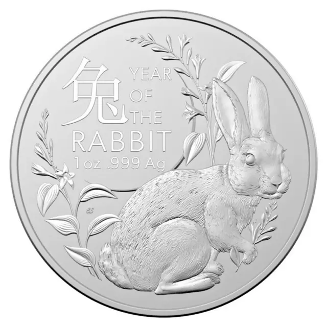 1 Oz 999 Ag Royal Australian Mint Lunar Rabbit 2023 Silver Bullion Investor Coin