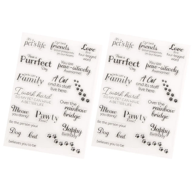 2 Sets Handkonto DIY Siegel Kieselgel Gestanzte Schablonen Transparent