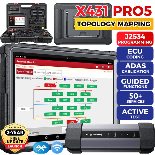 LAUNCH X431 PRO 5 Outil Diagnostic Programmation J2534 Scanner OBD2