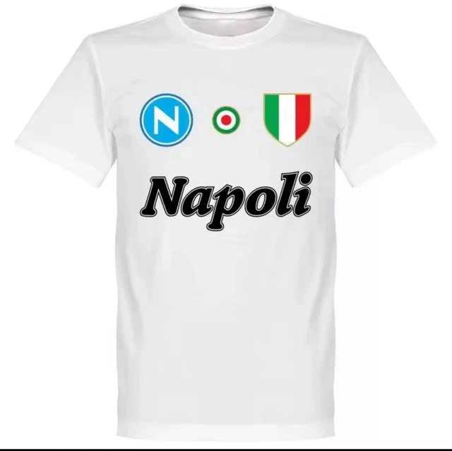 Maglia Personalizzata Napoli Calcio 4° Scudetto – Bianca, Tifoso, Taglia Adulto (AG4IN) - Foto 3