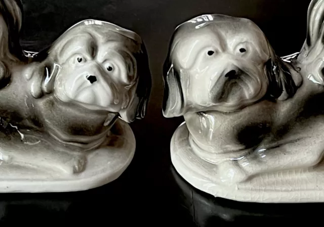 Vintage Made in Japan Pair of Adorable Pekingese Dog Bookends