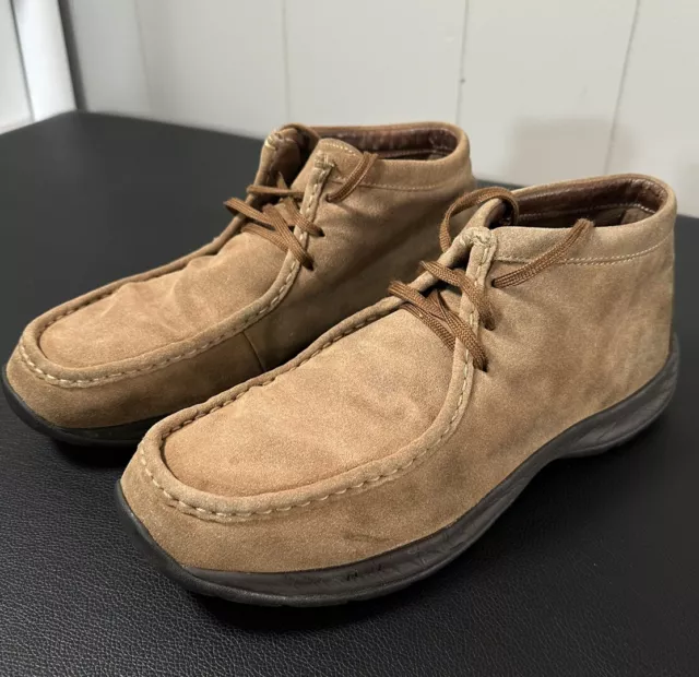Lands End Leather Chukka Boots Light Brown Casual Lace Up Mens 11.5 175220 Cases