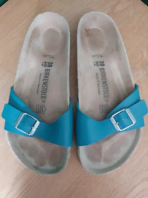 Birkenstock Madrid Turquoise Size 5 38 Sandals Regular Fit