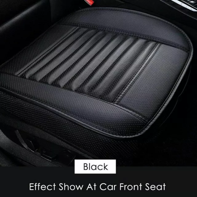PU Leather Car SUV Cover Seat Deluxe Protector Cushion Front SEATS Cover Black