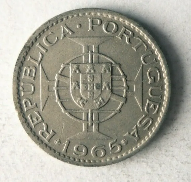 1965 MOZAMBIQUE 2.5 ESCUDOS - High Quality Collectible Coin- FREE SHIP - Bin #30