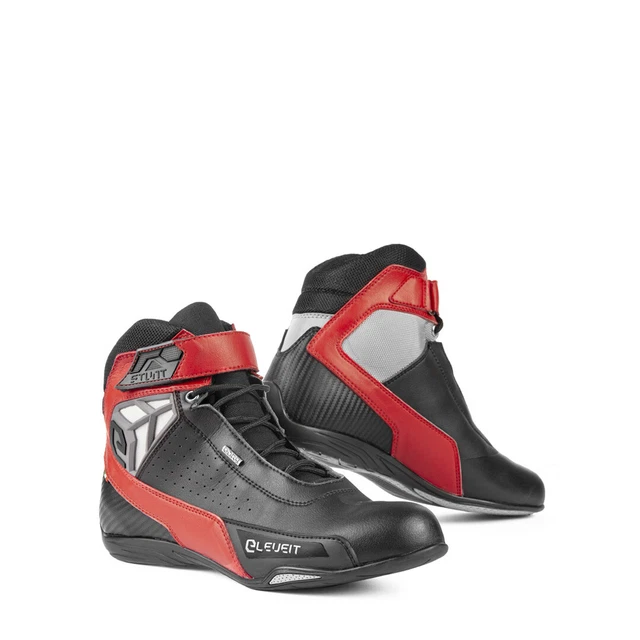 Scarpa Moto Eleveit Stunt Wp 44 Rosso Pelle Impermeabile Protezioni Leggera