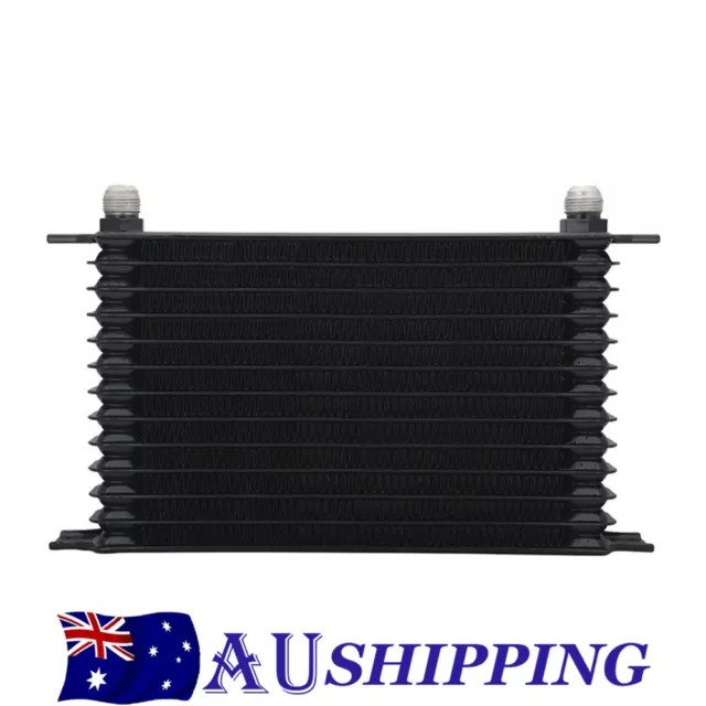 13-Rows 10AN Powder Coated Engine Transmission Racing Oil Cooler Universal Black