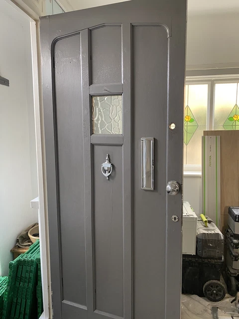 1930s front door In Solid Wood With Working Lock And Keys