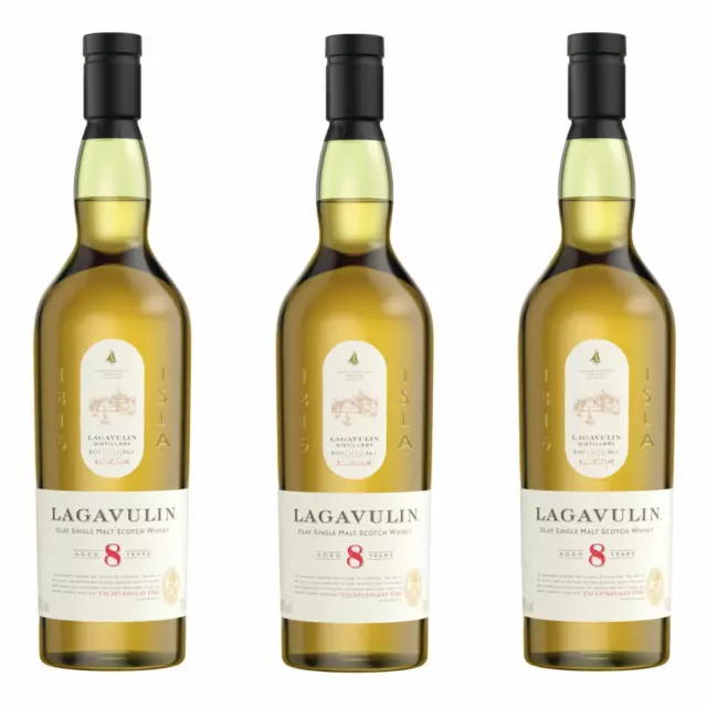 Lagavulin 8 Years Jahre Single Malt Whisky Scotch 3er Alkohol Flasche 48% 700 ml