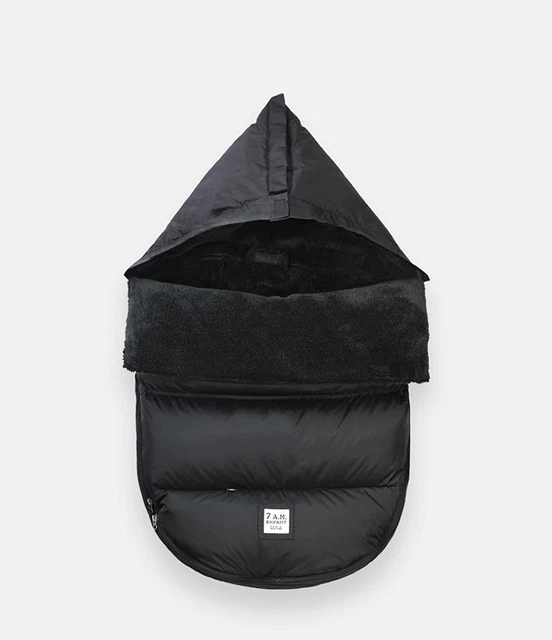 7 A.M. Enfant PlushPOD Stroller and Car Seat Footmuff sz: S 0-18 months Black