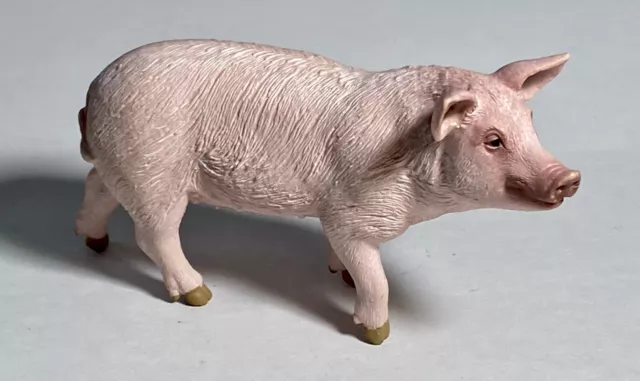 2014 Schleich Pig Sow Hog Animal Figure Toy Country Dairy Farm Pink Used Toy #3