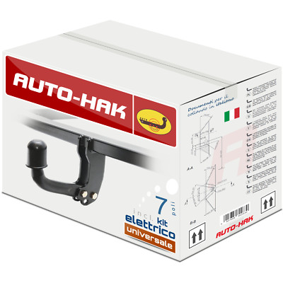 kit elettrico 7-poli Steinhof Gancio di traino fisso per Fiat Seicento 05.1998-2013 