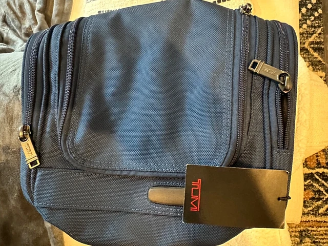 TUMI Alpha Hanging Toiletry Bag Travel Kit Navy Blue  FXT Ballistic Nylon NWT
