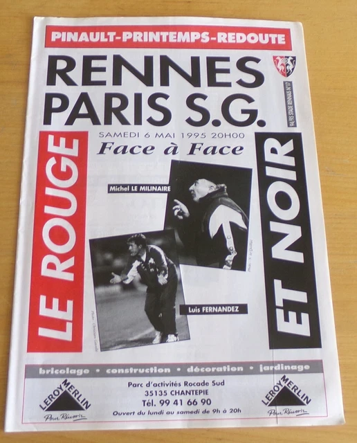Programme Match Stade Rennais 1995 - Rennes Vs Montpellier - N°10 - Édition Collector