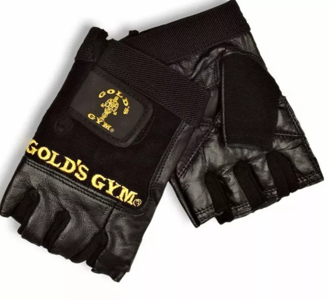 GOLDS GYM LEATHER Weight Lifting Gloves Max Lift Body Building