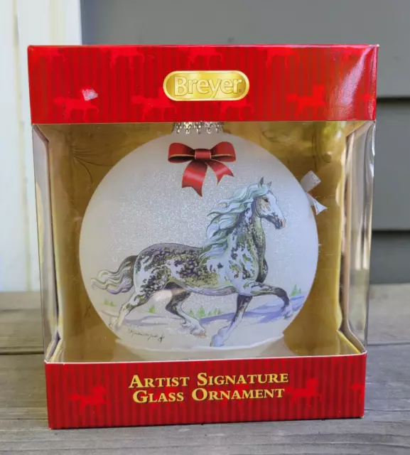 New - Breyer Horse Artist Signature Christmas Ornament Of Gypsy Vanners