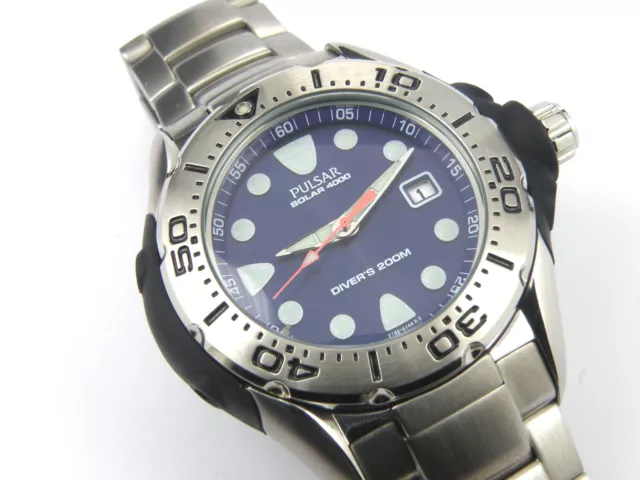 MEN S PULSAR SOLAR by Seiko V145 X009 Professional Divers Watch 200m 499.95 PicClick UK