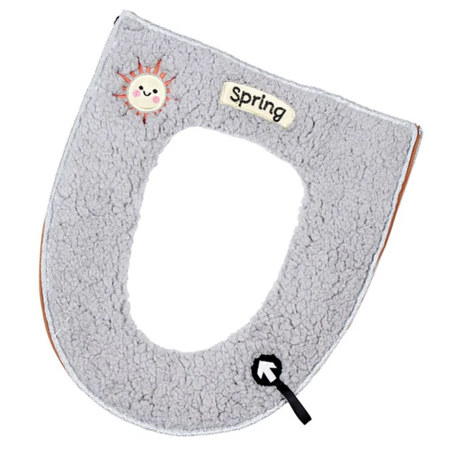 1 pz tappetino WC motivo sole cerniera cuscino sedile lanugine calda