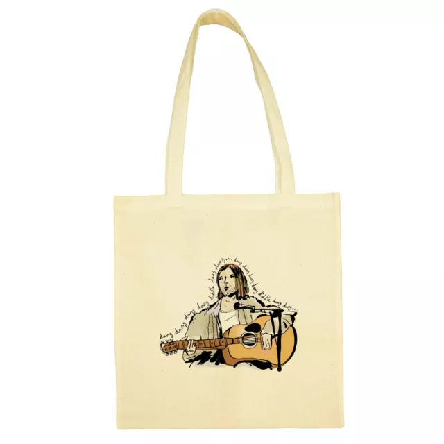 Kurt Cobain Nirvana Tote Bag  reusable shopping bag, book bag Tote Bag