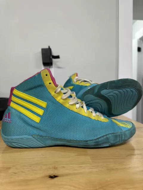 ADIDAS ADIZERO SYDNEY Wrestling Shoes cyan lemon peel pink 89.95 PicClick