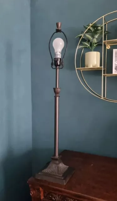 Pottery Barn standing floor table lamp light Corinthian style