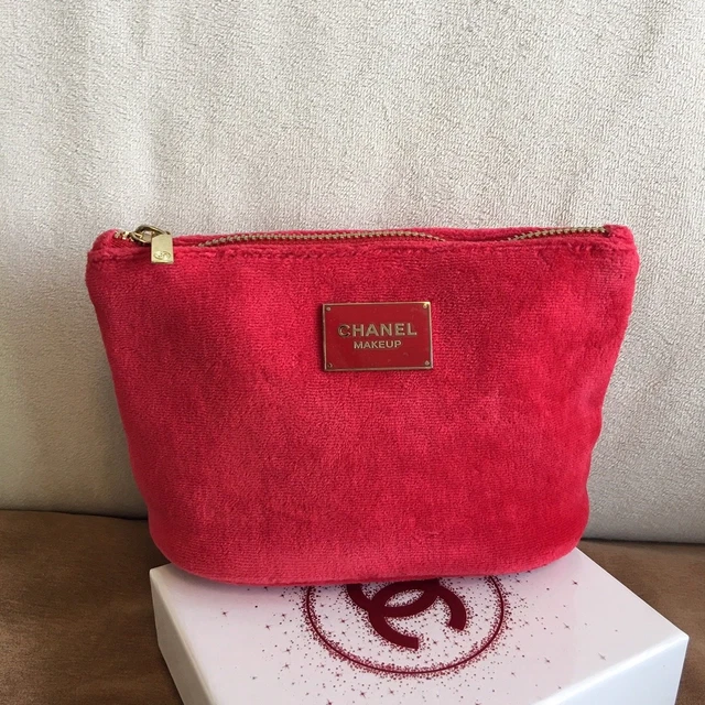 NEW** CHANEL BEAUTY Red Makeup Cosmetic Bag Pouch New no box