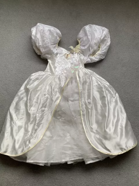 Disney Enchanted Giselle White Princess Girls Dress Fancy Up Costume Age 3-4 Yrs