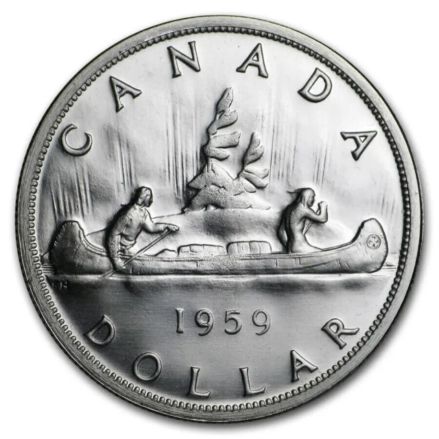1959 Canadian silver dollar.