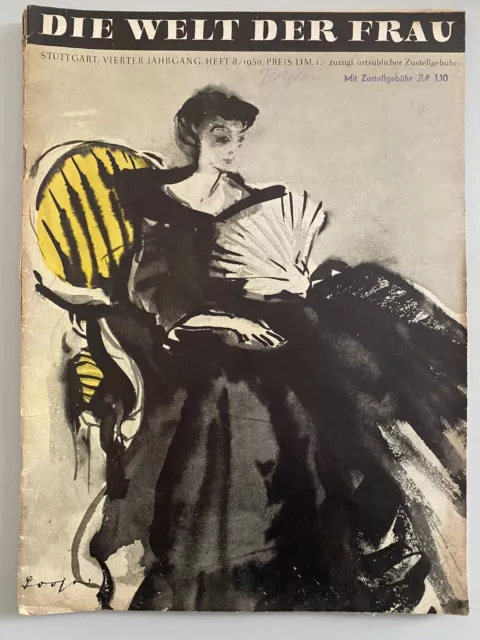 DIE WELT DER FRAU - Stuttgart 4. Jahrgang - Heft 8 / 1950 | Frauenzeitschrift