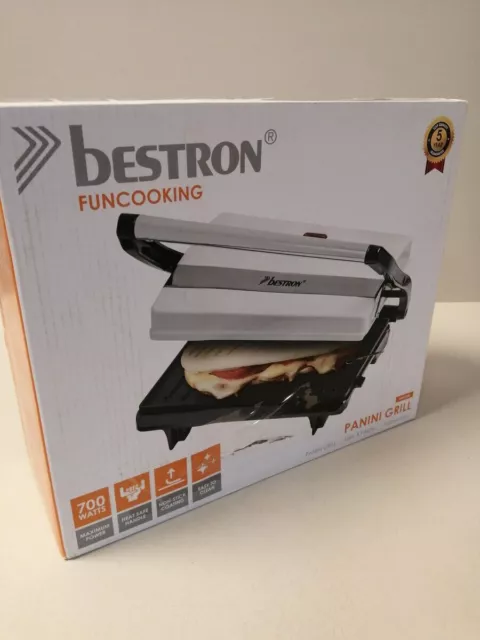 Kontaktgrill mit Auffangschale, Sandwichmaker mit Cool-Touch-Handgriff, Paninima